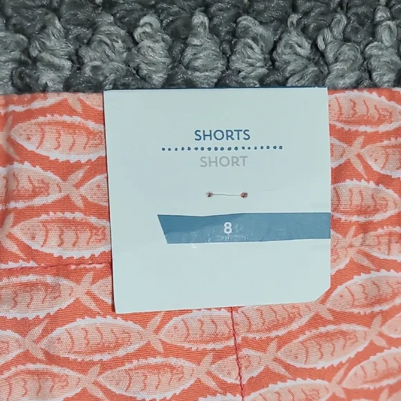 Old Navy Orange Tropical Fish Shorts NWT Sz 8 - Picture 6 of 11
